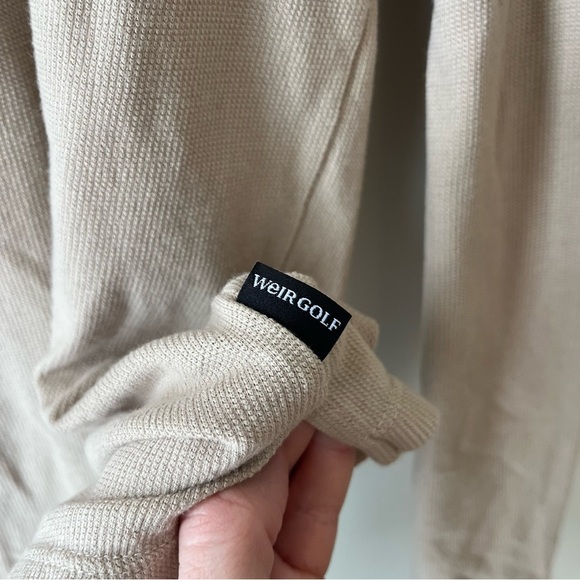 Weir Golf long sleeve waffle men’s neutral minimal activewear shirt size medium - Picture 4 of 9